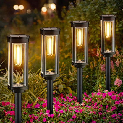 ☀️ LIMITED-TIME 50% OFF! ✨ Solar Pathway Lights Outdoor – Monocrystalline Panel, 14hr Runtime, Retro Design 🏡