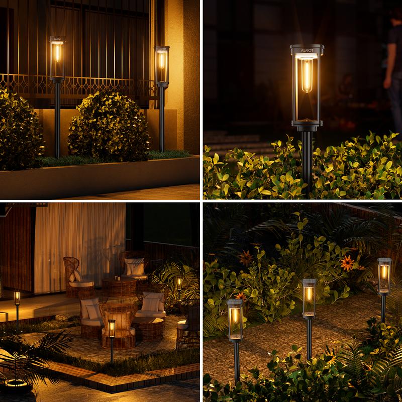 ☀️ LIMITED-TIME 50% OFF! ✨ Solar Pathway Lights Outdoor – Monocrystalline Panel, 14hr Runtime, Retro Design 🏡