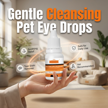 🐾 Pet Eye Wash Drops – Tear Stain Cleanup & Daily Eye-Area Care