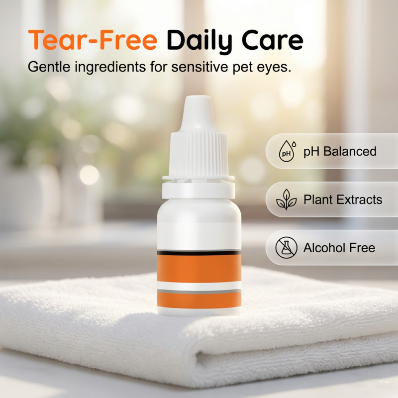 🐾 Pet Eye Wash Drops – Tear Stain Cleanup & Daily Eye-Area Care