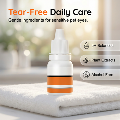 🐾 Pet Eye Wash Drops – Tear Stain Cleanup & Daily Eye-Area Care