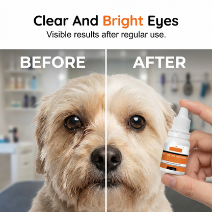 🐾 Pet Eye Wash Drops – Tear Stain Cleanup & Daily Eye-Area Care