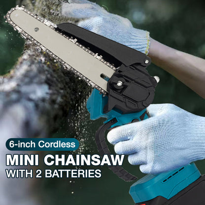 🔥49% OFF🪚 6-Inch Cordless Mini Chainsaw with 2 Batteries