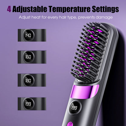 💇‍♀️✨3-in-1 Cordless Hair Straightener Comb – Style Anywhere, Anytime