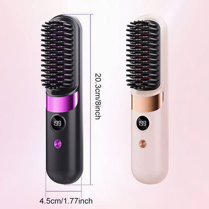 💇‍♀️✨3-in-1 Cordless Hair Straightener Comb – Style Anywhere, Anytime