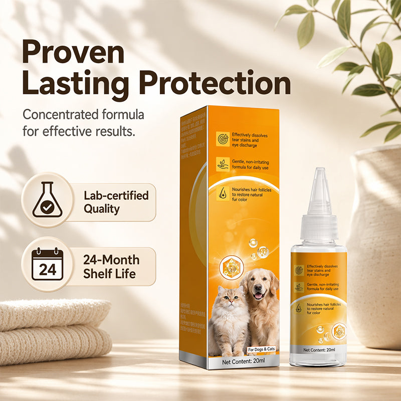 🐾 Tear Stain Remover for Dogs & Cats – 20ml Eye-Area Fur Cleaner ✨