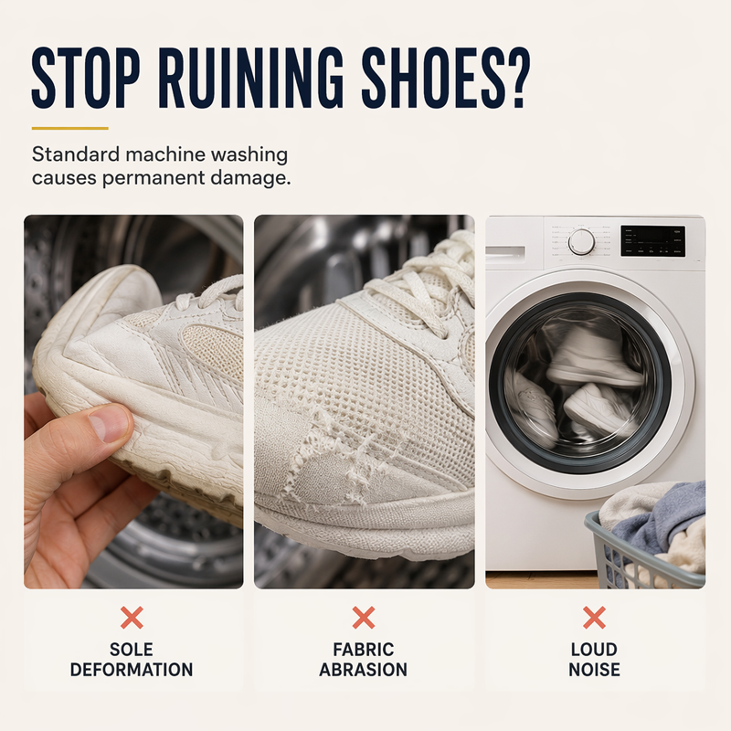 🔥 50% OFF TODAY👟 Shoe Washing Machine Bag – Protect Your Shoes While Washing