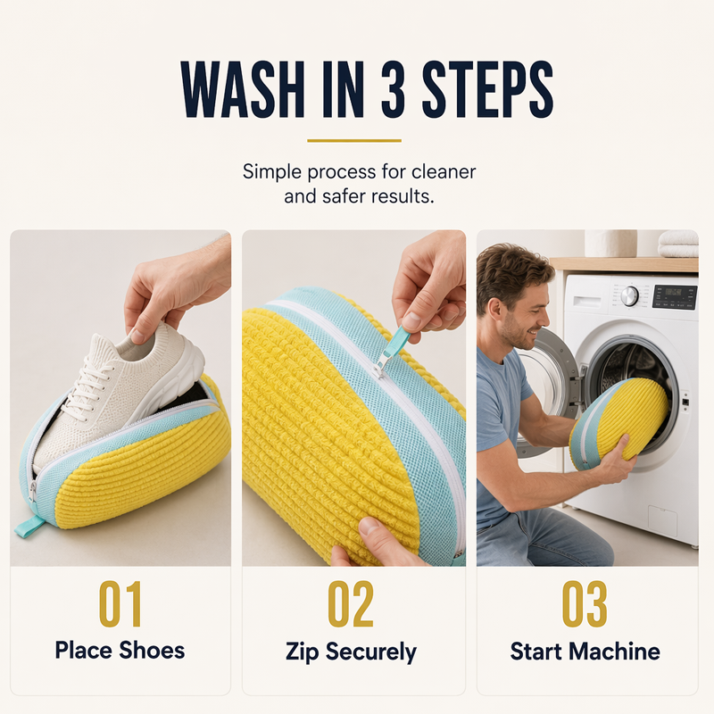 🔥 50% OFF TODAY👟 Shoe Washing Machine Bag – Protect Your Shoes While Washing