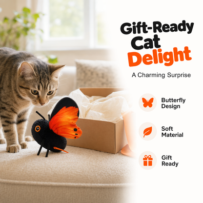 🦋 Interactive Fluttering Butterfly Electric Cat Teaser Toy 🐈