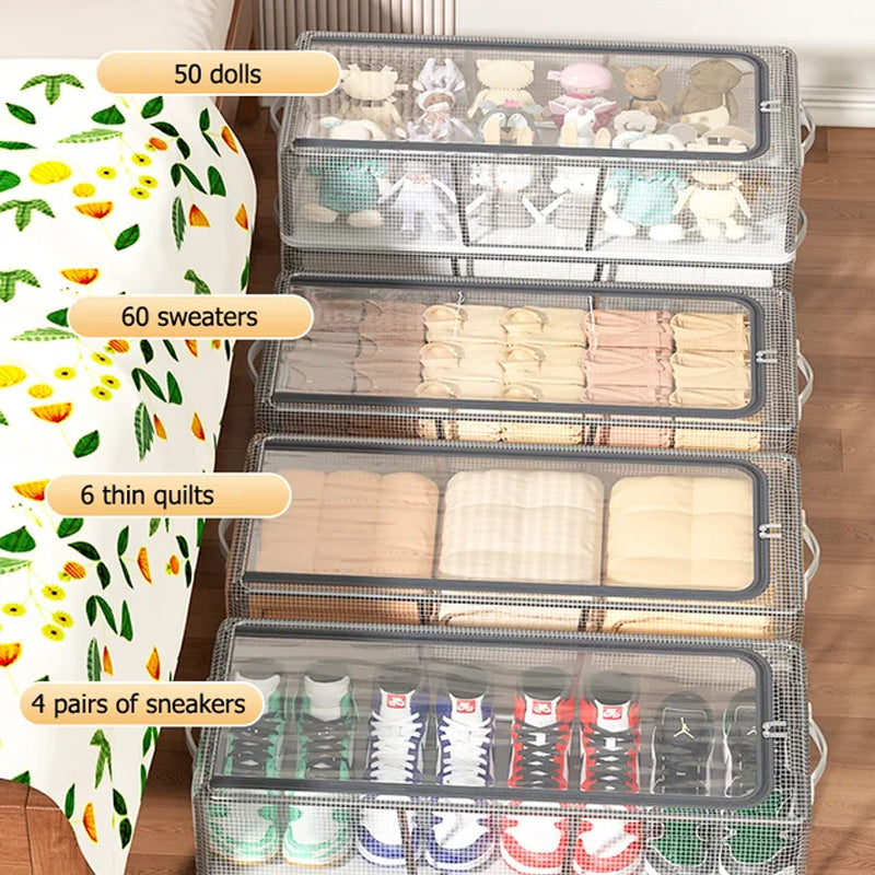 👟 Foldable Clear Shoe Storage Box – Stackable Shoe Organizer