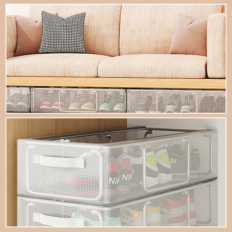 👟 Foldable Clear Shoe Storage Box – Stackable Shoe Organizer