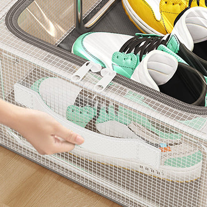 👟 Foldable Clear Shoe Storage Box – Stackable Shoe Organizer