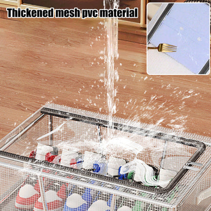 👟 Foldable Clear Shoe Storage Box – Stackable Shoe Organizer