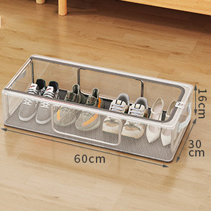👟 Foldable Clear Shoe Storage Box – Stackable Shoe Organizer