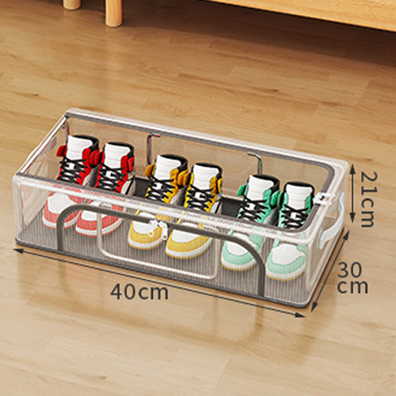 👟 Foldable Clear Shoe Storage Box – Stackable Shoe Organizer