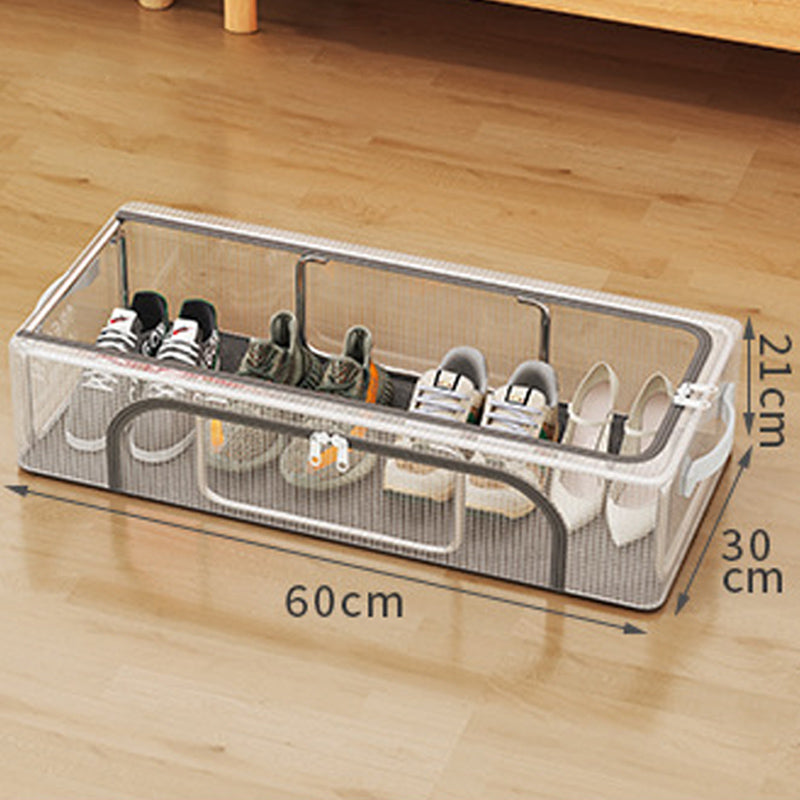 👟 Foldable Clear Shoe Storage Box – Stackable Shoe Organizer
