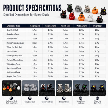 ⏰Mini Resin Ducks (Devil, Ghost, & Skeleton Designs)