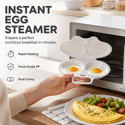 🍳 Microwave Egg Poacher – Dual Egg Breakfast Cooker