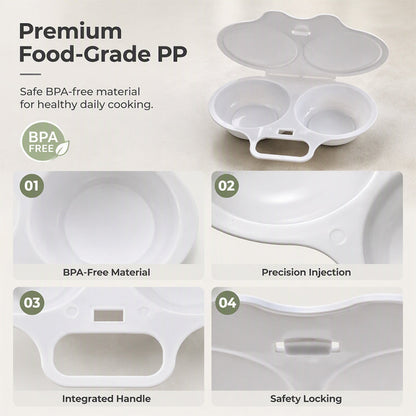 🔥Last Day 49% OFF🔥Microwave Egg Poacher with Lid & Handle
