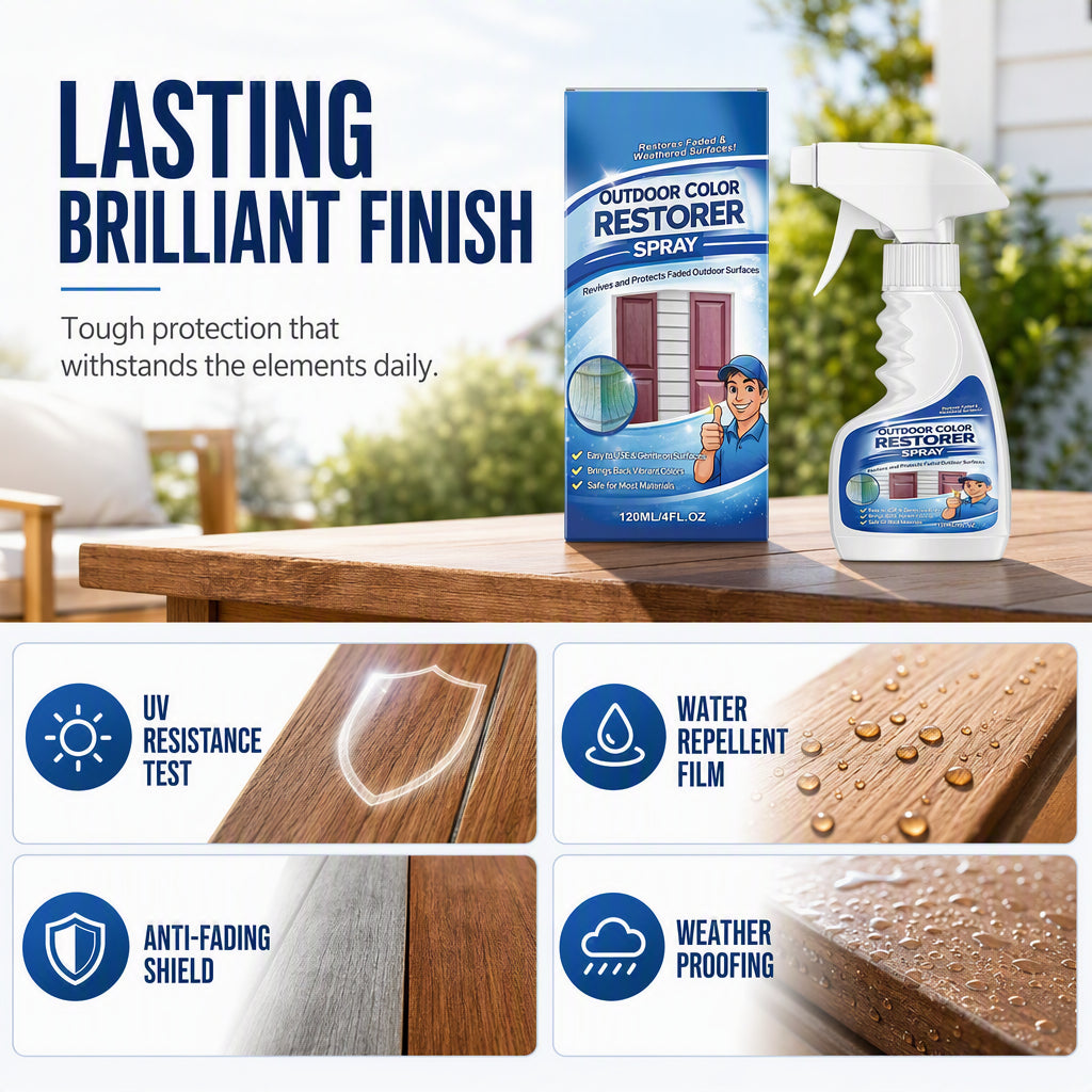 ✨ Outdoor Wood Color Restorer Spray – Faded Surface Refresher