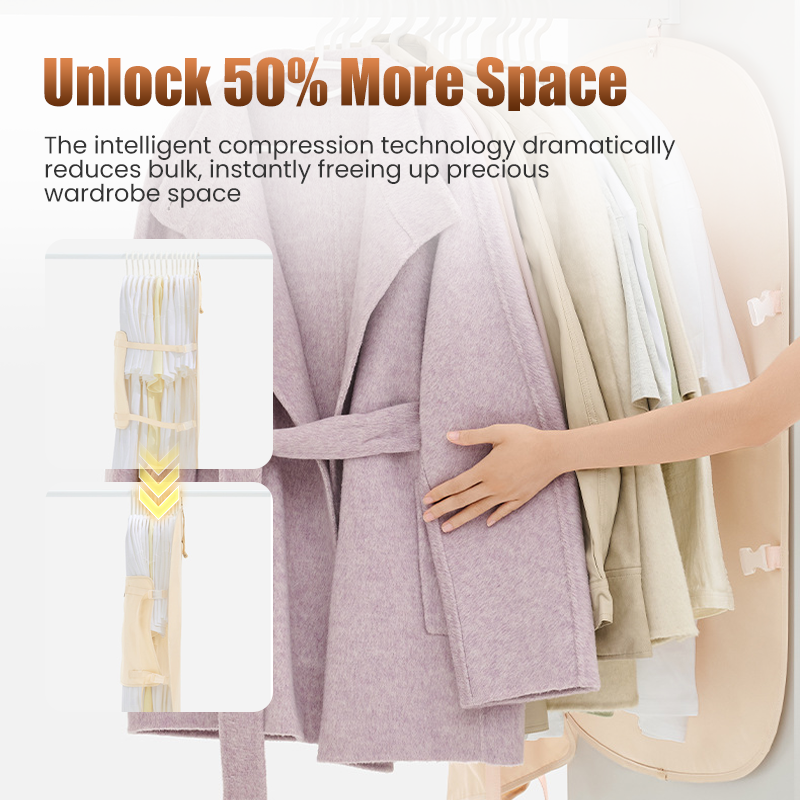 👗 Dust Proof Compression Clothing Cover Wardrobe Organizer ✨