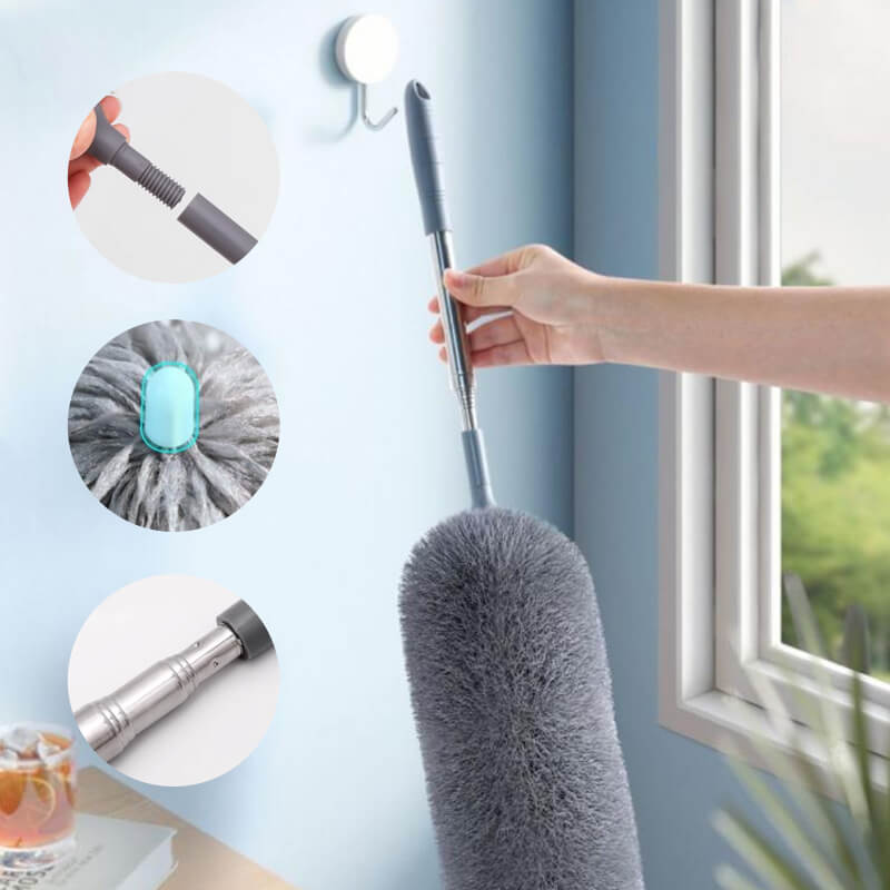 ✨🧹 Telescopic Microfiber Duster – Clean High & Hard-to-Reach Areas