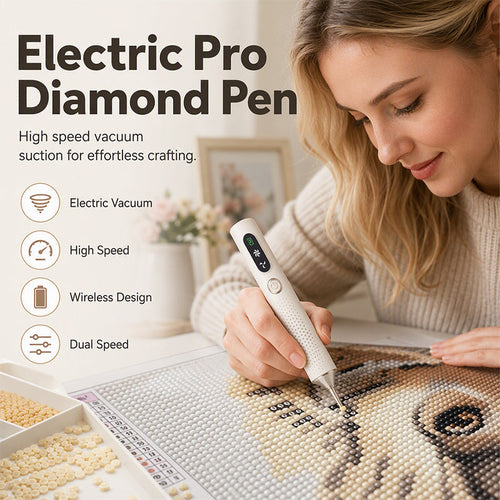 💎 Electric Diamond Painting Pen – Vacuum Drill Picker for DIY Crafts
