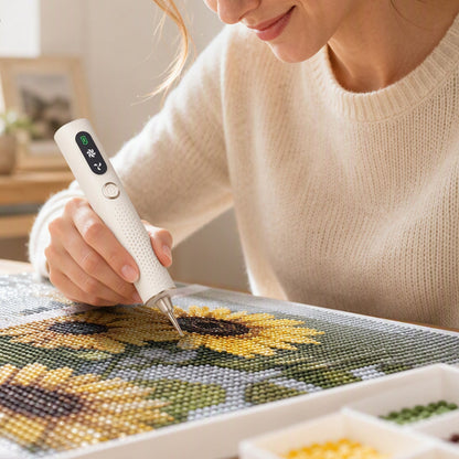 💎 Electric Diamond Painting Pen – Vacuum Drill Picker for DIY Crafts