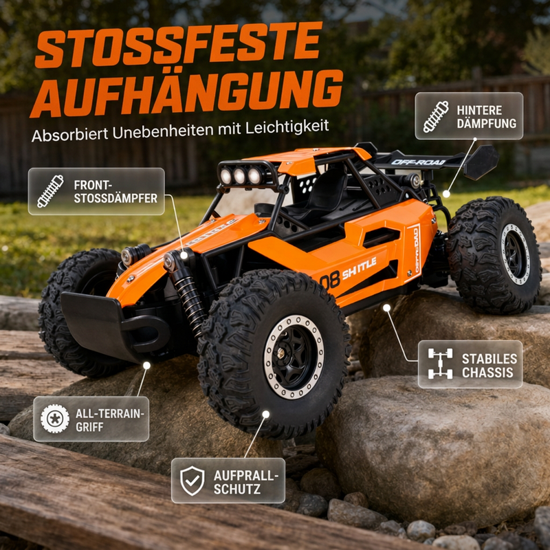 🏎️ Fast Off-Road RC Car - 1:16 4WD All-Terrain Remote Control Truck 🚙