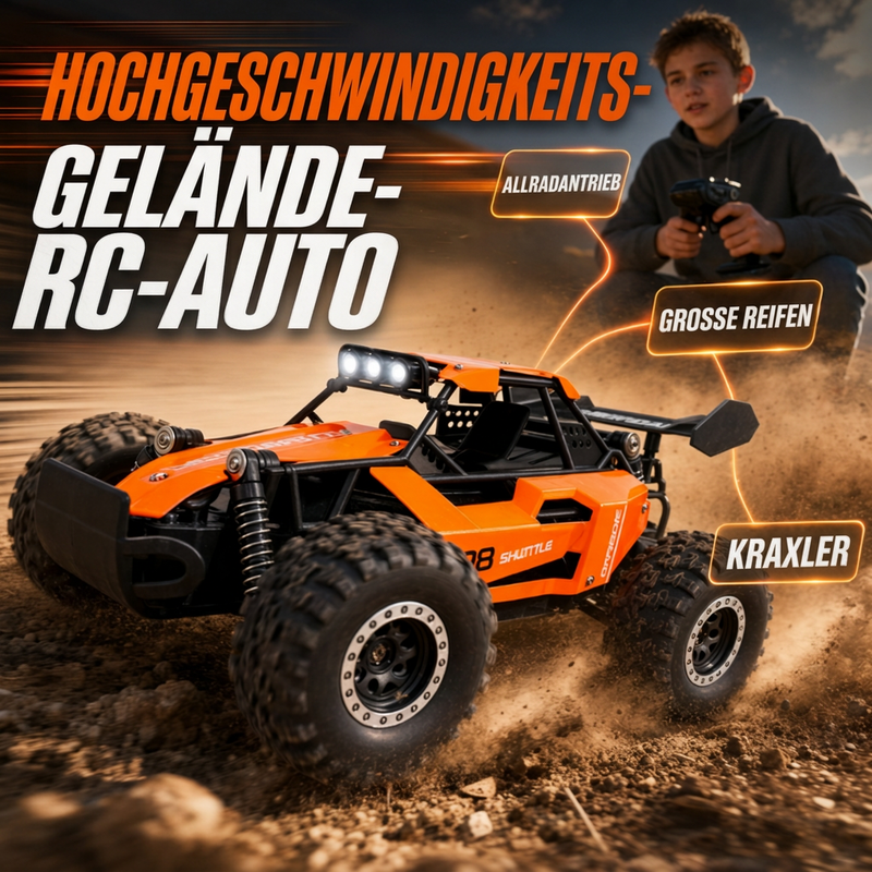 🏎️ Fast Off-Road RC Car - 1:16 4WD All-Terrain Remote Control Truck 🚙