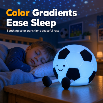 ⚽ Cute Soccer Silicone Tap Night Light Soft LED Lamp 💡