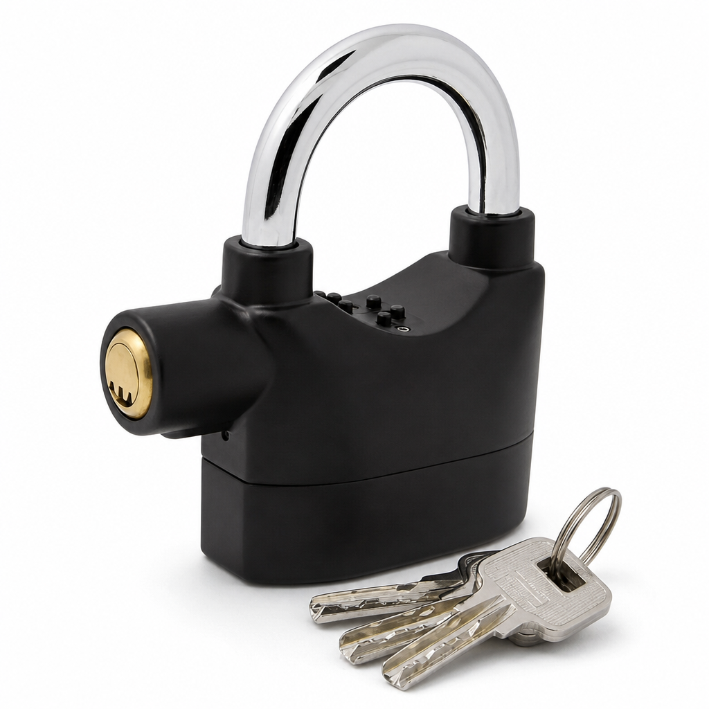 🔒 Heavy Duty 110dB Alarm Padlock Waterproof Lock 🚨