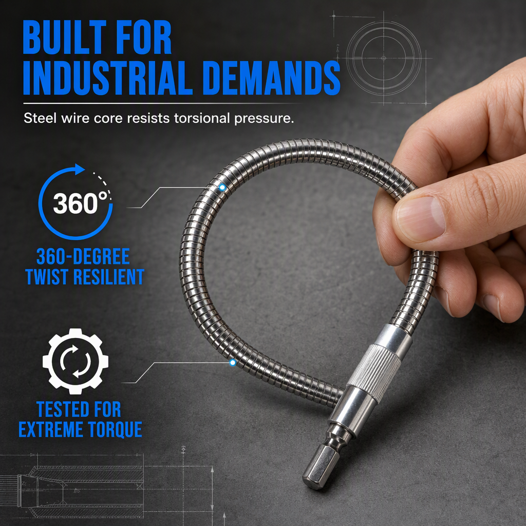 🛠️ Flexible Drill Bit Extension Shaft - 360 Degree Universal Screwdriver Adapter 🔩