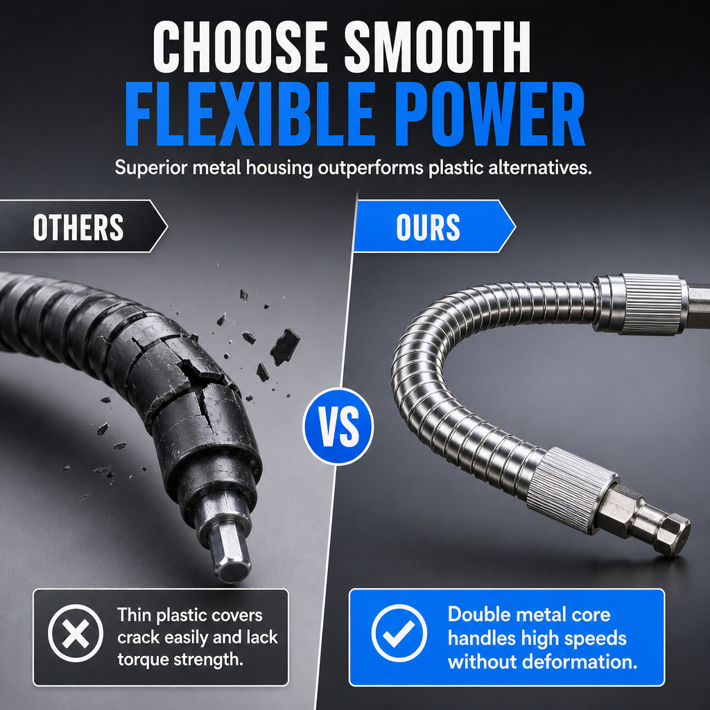 🛠️ Flexible Drill Bit Extension Shaft - 360 Degree Universal Screwdriver Adapter 🔩